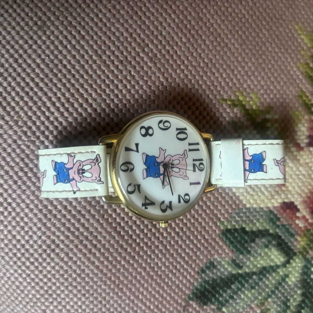 Vtg 90s Parmex Hamton J. Pig Watch Tiny Toon Adventures Novelty Timepiece Flaw** - Picture 5 of 16